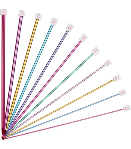 Addi Tunisian Crochet Hook – Double Headed Aluminium Hook, 4.5 Mm Size, 15 Cm Length