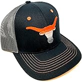 National Cap Texas Longhorns Gradient Fade Mascot Logo Flat Bill Mesh Trucker Snapback Hat