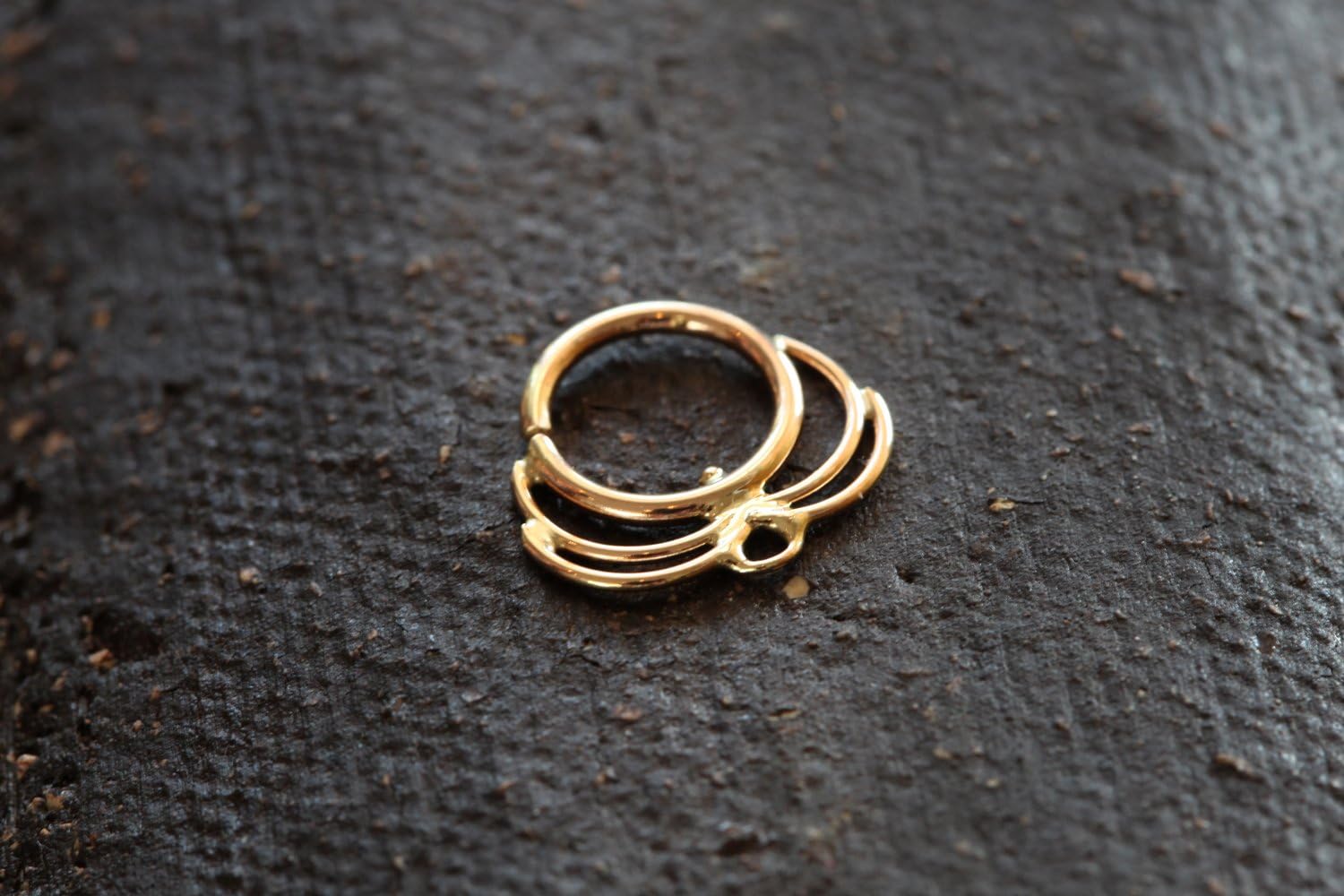 Lotus flower Septum ring - 14k yellow solid gold - gold Nose Ring- nose jewelry - septum ring - fairy jewelry