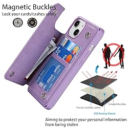Cavor for iPhone 14 Plus Case Wallet with Card