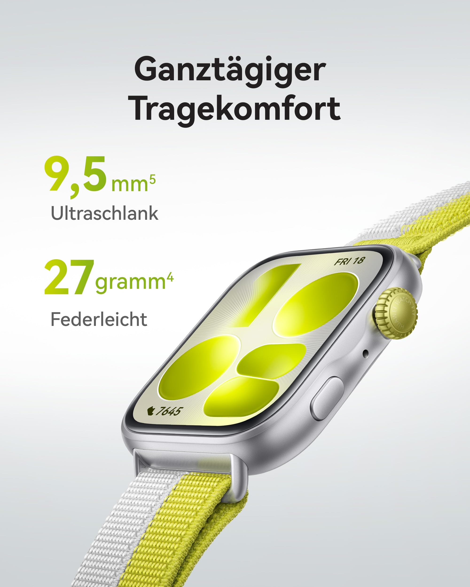 HUAWEI WATCH FIT 5 Smartwatch, GPS, 1,82″ Display, Sportuhr mit Schlaftracker, NFC-Zahlung, Sturzerkennung, Gesundheitsmanagement, Bis zu 10 Tage Akku, 5 ATM, für iOS & Android, 100+ Workouts, Schwarz 2
