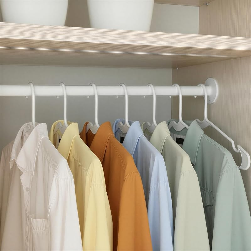 Perchas de plástico para Ropa, tamaño de Adulto, Color Blanco, Paquete de 50 — foto 4 de 5