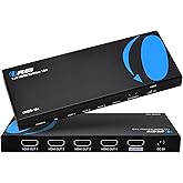 OREI HDMI Splitter 1 in 4 Out – 1x4 4K@60Hz HDMI 2.0 UHD Powered 4-Port HDMI Splitter with HDCP 2.2, EDID Management, 18Gbps Bandwidth – 4-Way Output for TV, Fire Stick, PS5, Blu-ray