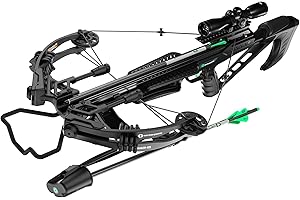 CENTERPOINT Dagger 405 FPS 220 LBS Compound Crossbow - 15 Inch Cocked with Whisper Silencing System