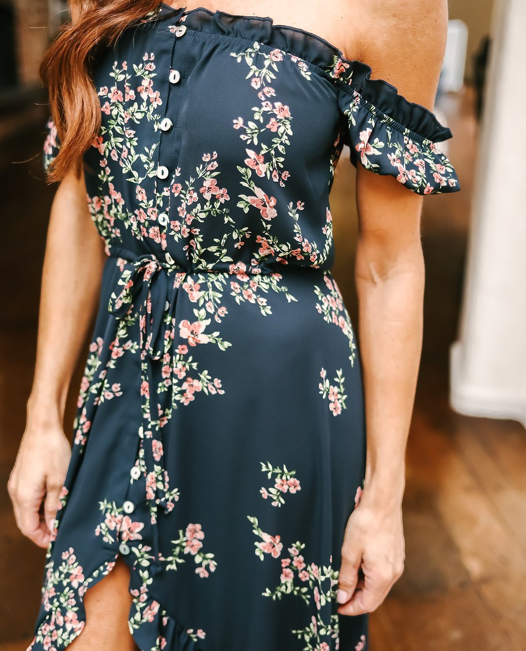 Beautife Womens Summer Maxi Dresses Casual Floral Print Off Shoulder Long Party Dress