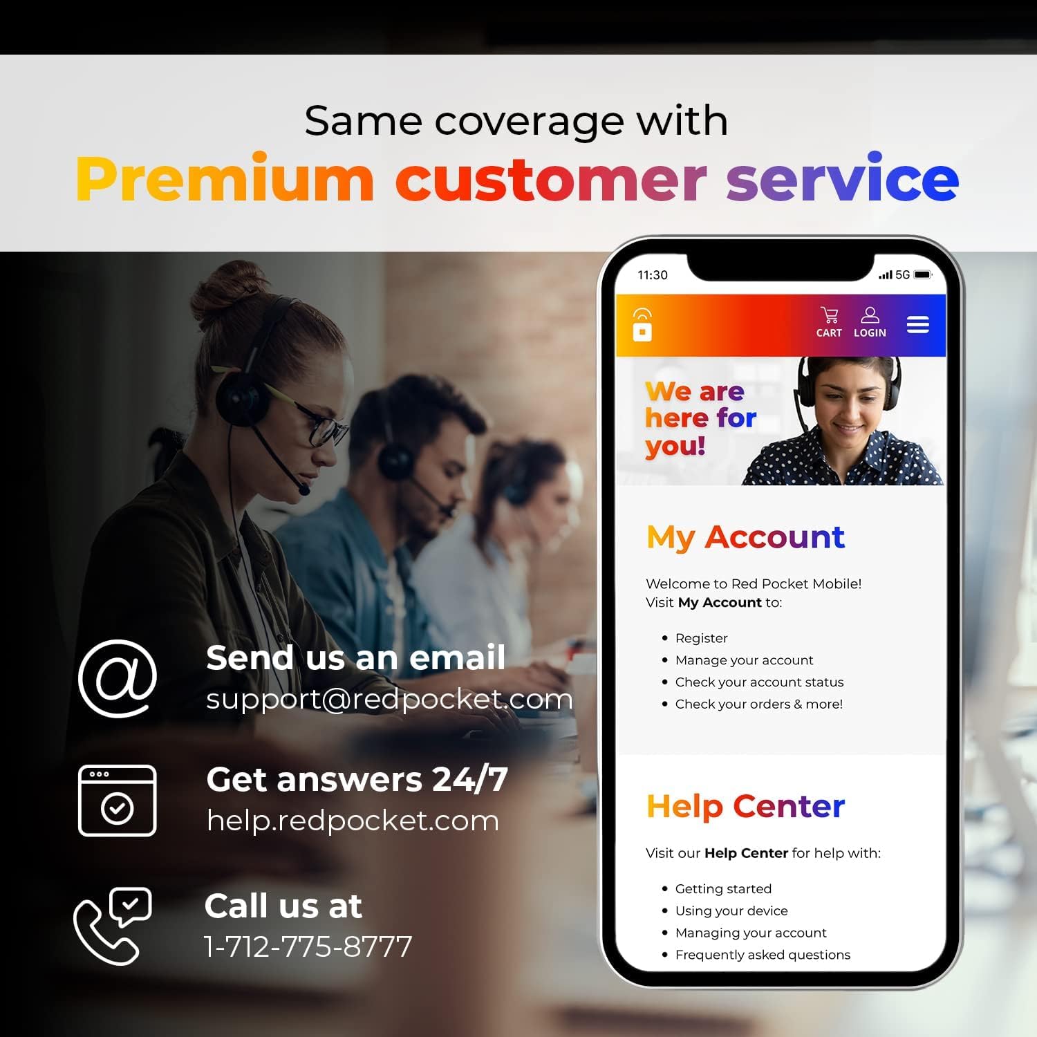 1GB High-Speed Data from RedPocket Mobile. Free SIM Card for AT&T-Compatible Phone. Unlimited Data, Talk, & Text