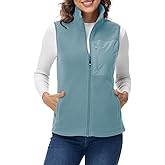 Rdruko Women's Fleece Vest Lightweight Warm Outerwear Sleeveless Jacket with 5 Pockets for Fall & Winter