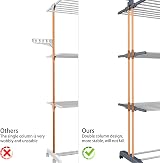 HOMIDEC 4-Tier Foldable Clothes Drying Rack Stainless Steel Large 172cm view 8