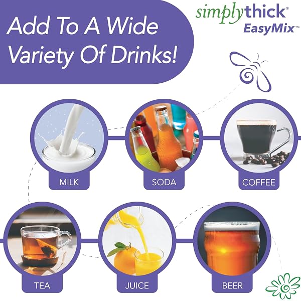 SIMPLYTHICK EASYMIX | 200 COUNT OF 6G INDIVIDUAL PACKETS | GEL THICKENER FOR THOSE WITH DYSPHAGIA & SWALLOWING DISORDERS | CREATES AN IDDSI LEVEL 2 – MILDLY THICK (NECTAR CONSISTENCY)