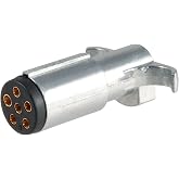 CURT 58080 Trailer-Side 6-Pin Round Wiring Harness Plug