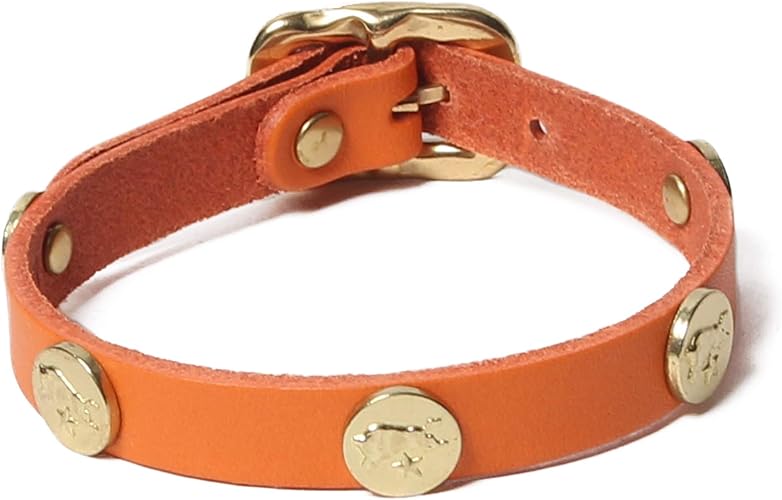 Amazon イルビゾンテ ブレスレット メンズ レディース レザー 本革 牛革 Bracelet H01u バングル カウハイド イタリア製 オレンジ 並行輸入品 バングル 通販