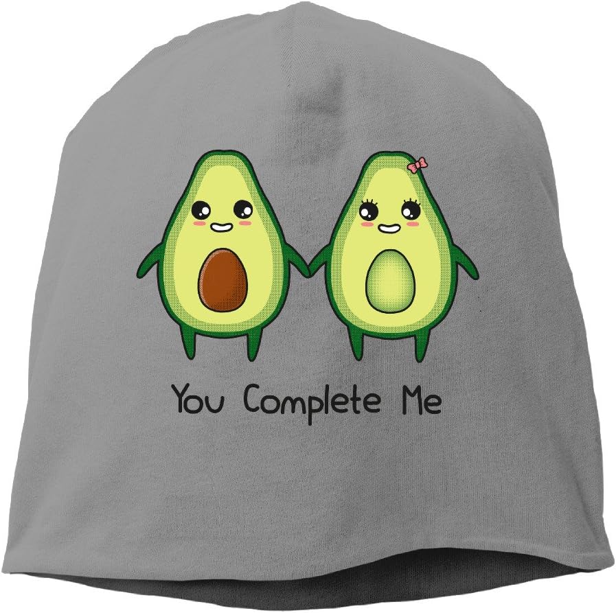 YUVIA Avocado Love Men's&Women's Patch Beanie JoggingBlack Hat For Autumn And Winter