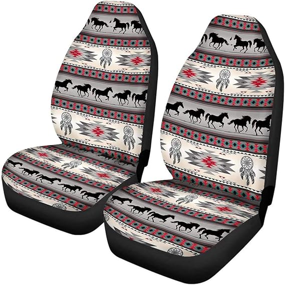 Advocator Aztec Horse Saddle Blanket Car Seat Covers for Front of 2