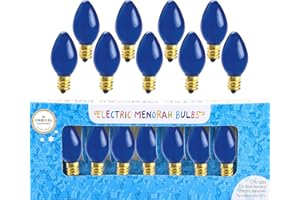 RITE LITE Rite-Lite Judaica Blue Electric Menorah Bulbs, Box 0f 9