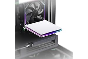 Jungle Leopard FS12 PC Case ARGB Square Figurine Shelf, Figure Stand, Infinity Mirror Design Floating PC Shelf for Figure - 1