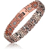 Fashtour Copper Cross Magnetic Bracelet for Women, 99.99% Pure Copper Bracelet, Cross Design, Adjustable