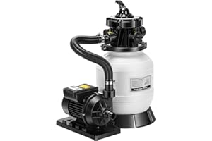 VIVOHOME 2087 GPH Sand Filter Pump for Above Ground Pools up to 4,600 Gallons, 7-Way Valve with 22 lb Sand Capacity, Heavy-Duty Rust-Resistant Housing