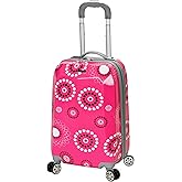 Rockland Vision Hardside Spinner Wheel Luggage, Pink pearl, Carry-On 20-Inch