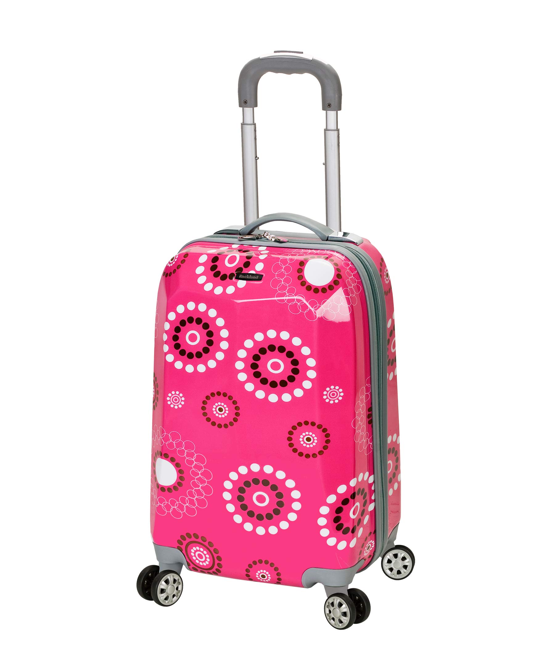 Rockland Vision Hardside Spinner Wheel Luggage, Pink Pearl, Carry-On 20-Inch Image