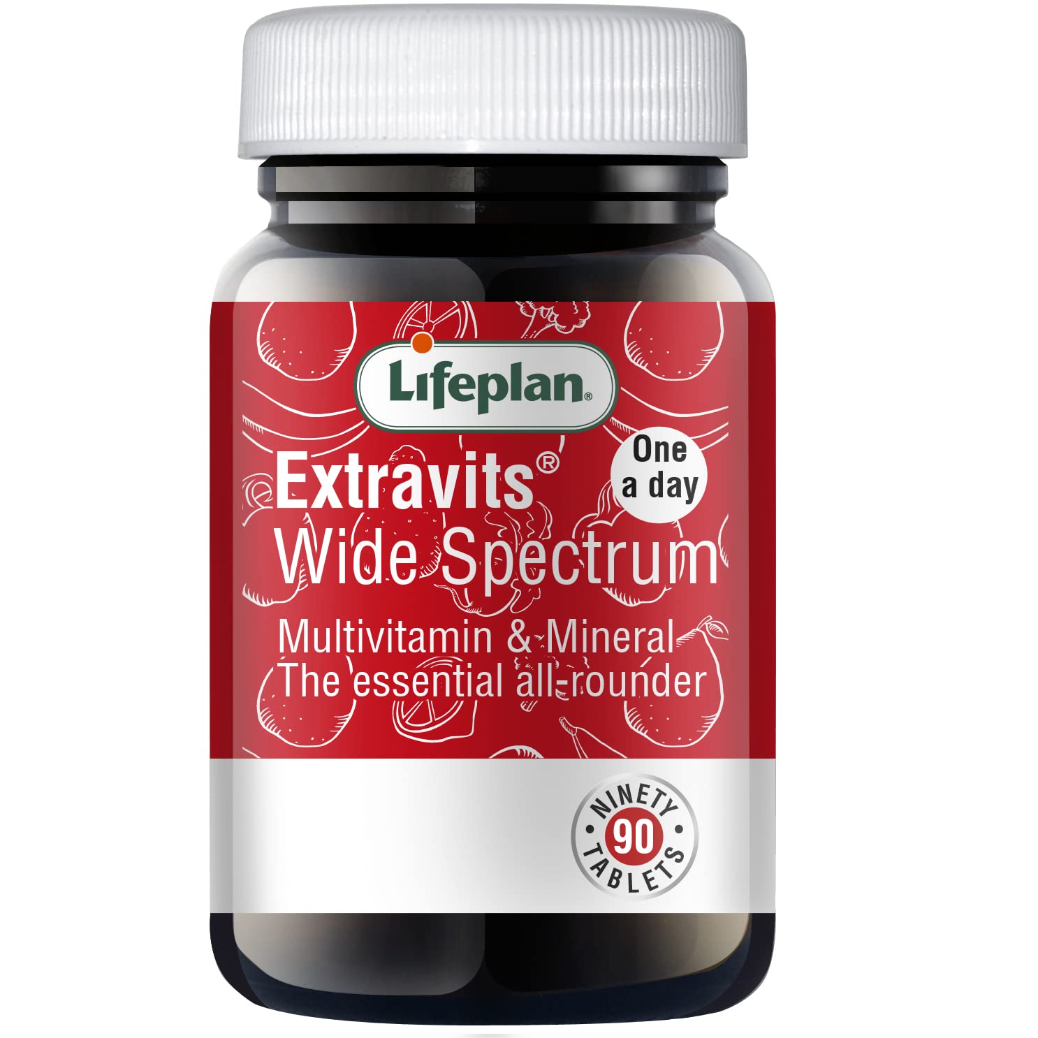Lifeplan ExtraVits Wide Spectrum Adult Daily Multivitamin (90 Tablets) — Essential Vitamins and Minerals Complex