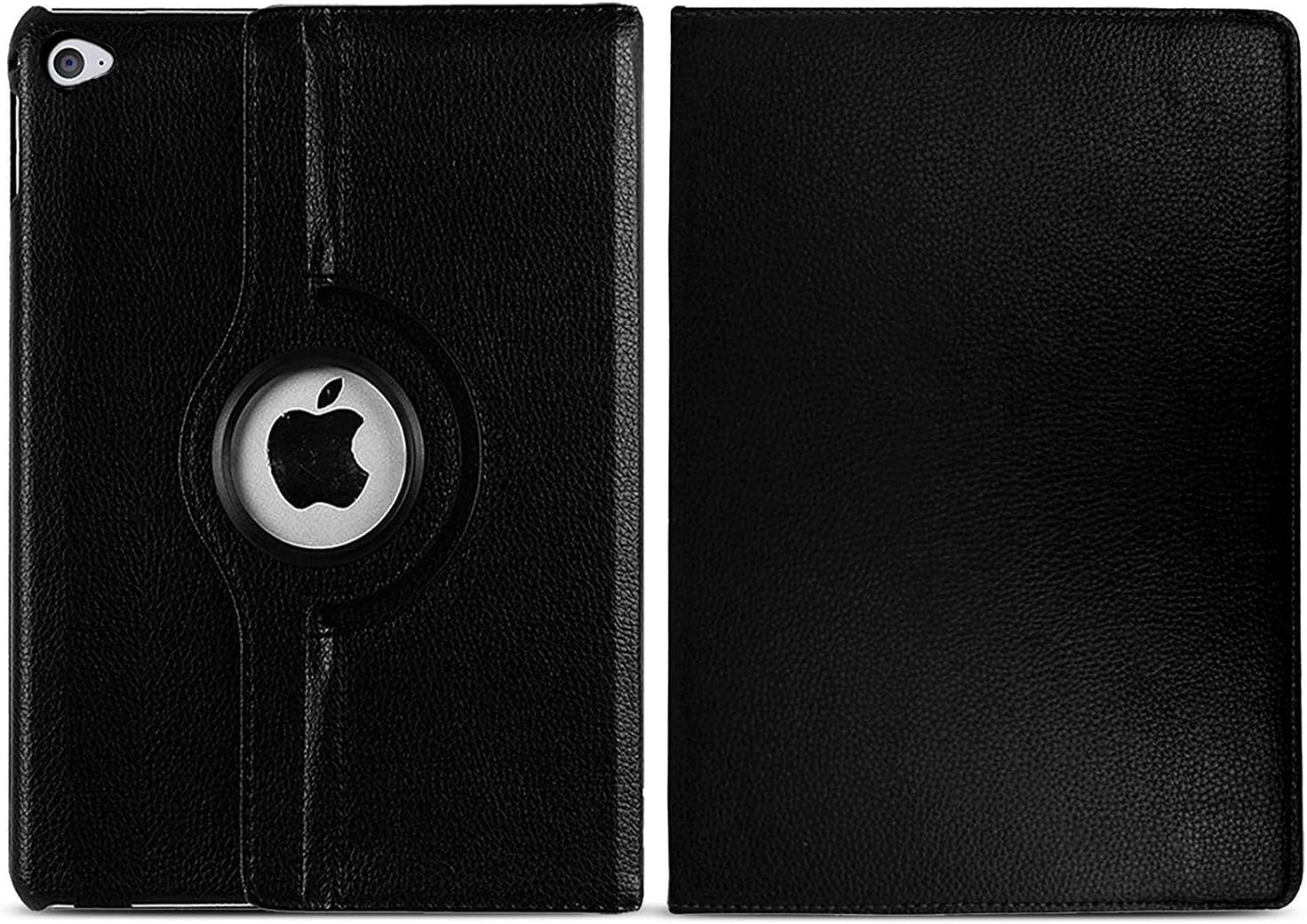 iPad Case For iPad 2 3 4 Case (Oldest Models) 360 Rotating Leather Flip Stand Wallet Smart Cover For iPad 2 /iPad 3 /iPad 4 (Black)