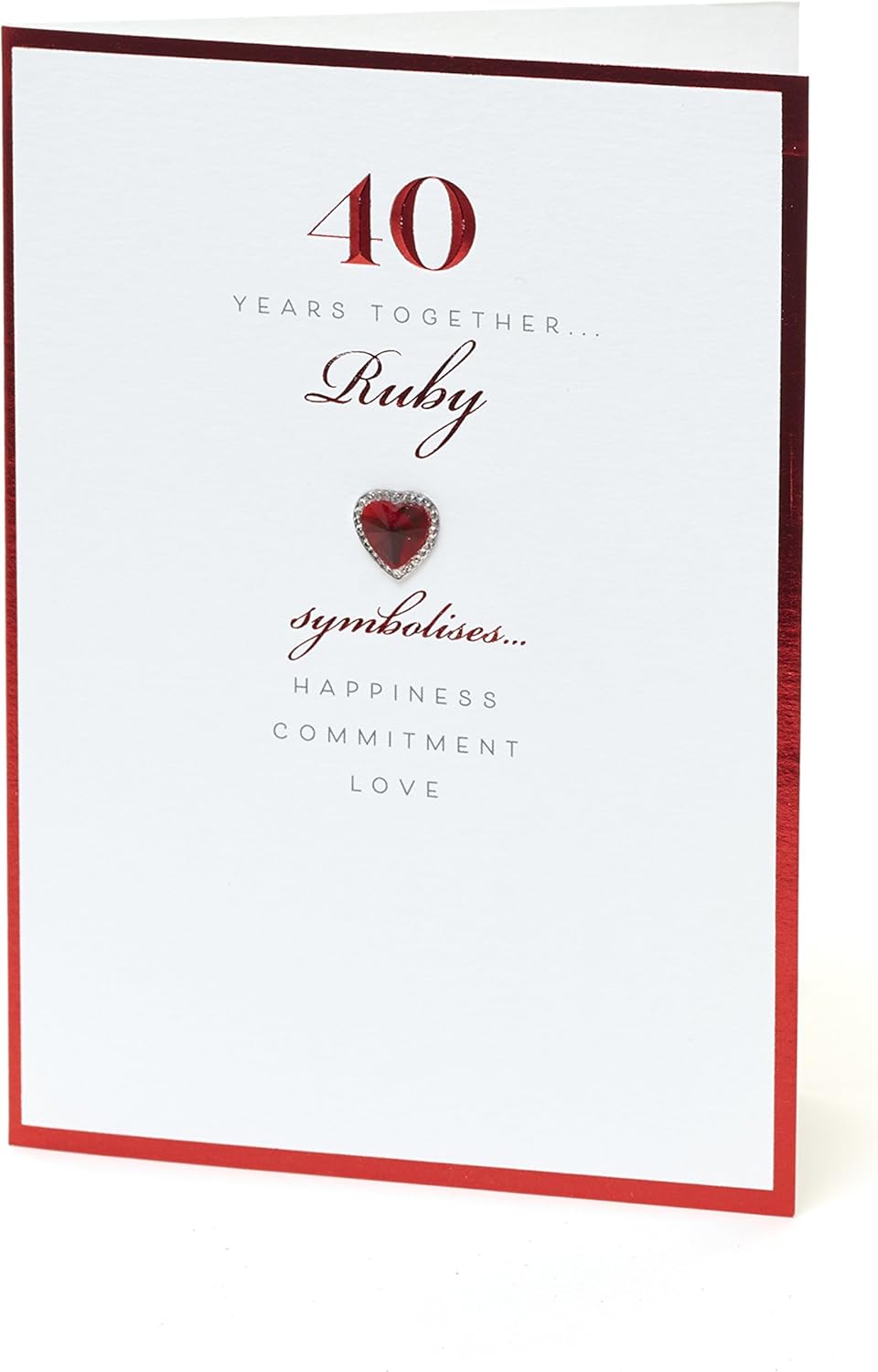 Amazon Com 40th Anniversary Card Ruby 40 Years Together Office Products