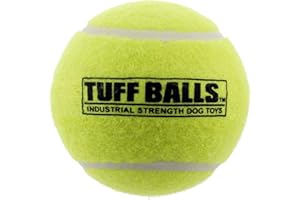 PetSport Yellow Tennis Ball Dog Toys | 1 Pack Giant (4") Tuff Balls for Large Dogs | Pet Safe Non-Toxic Industrial Strength Felt & Rubber | Play Fetch, Exercise, Train or Toss at Dog Park