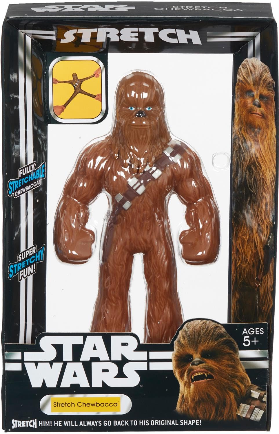 STAR WARS LARGE CHEWBACCA STRETCH TOY, STRETCH ARMSTRONG, AMAZING STRETCHY FUN. FULLY STRETCHABLE CHEWBACCA. IDEAL PRESENT FOR GIRLS, BOYS & STAR WARS FANS