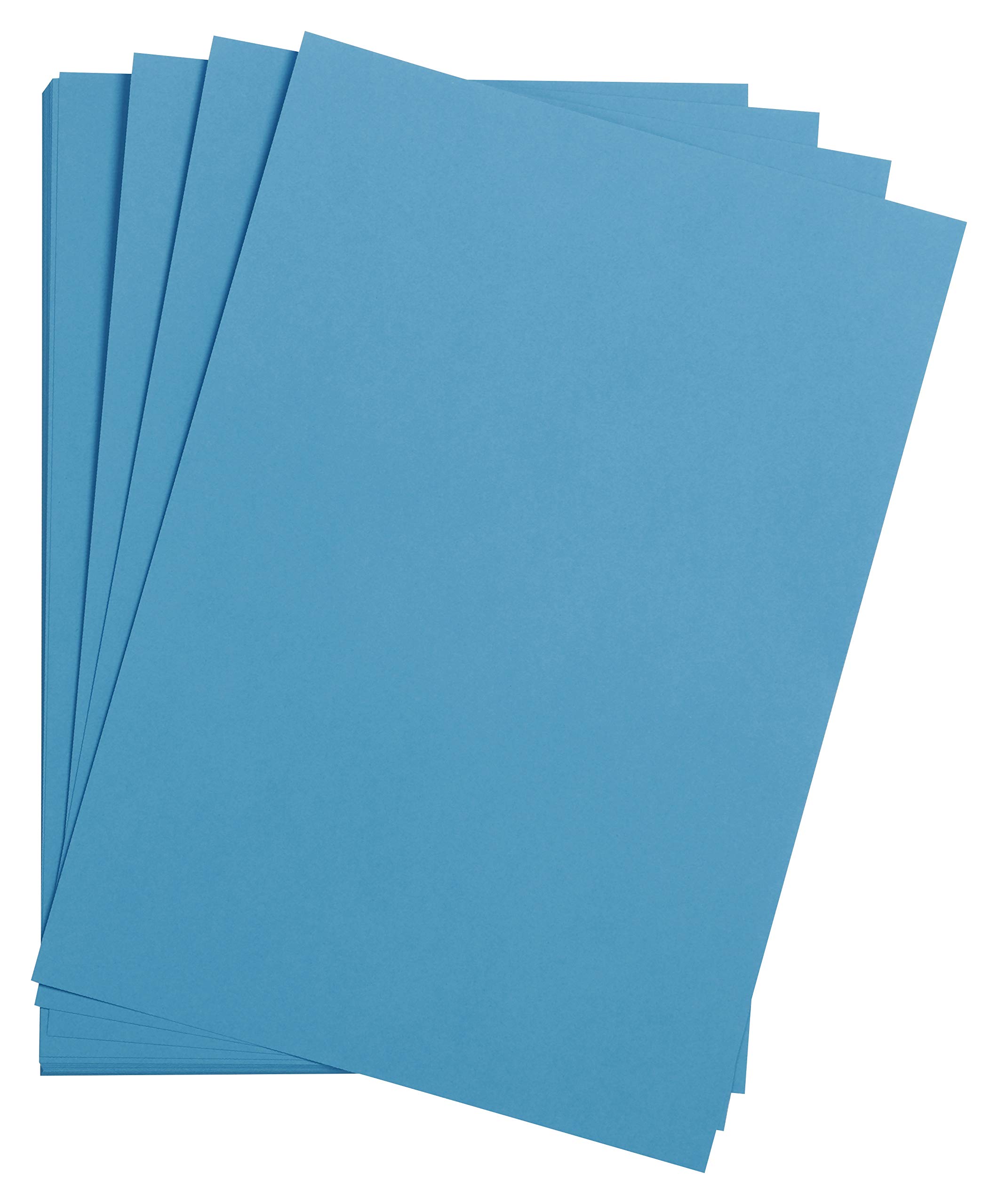 Clairefontaine - Ref 975258C - Maya Smooth Coloured Drawing Card (Pack of 25 Sheets) - 185gsm - A4 (29.7 x 21cm) - Blue Colour - Deep Dyed, Acid Free, pH Neutral
