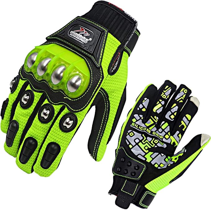 Metal Knuckle Hard Armor Motorcycle Riding Gloves Dirt Bike