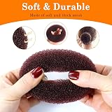 Sularpek Brown Hair Donut Bun Maker Set with Hair Pins & Ties for Women Girls view 4
