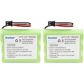 Kastar 2-Pack AA*3 3.6V 1600mAh MSM Ni-MH Rechargeable Battery for Panasonic Type 1 P-P501 PP501 P-P501A PP501A P-P501PA P-P504 PP504 P-P508 P-P508A P-P510 P-P510A PP510A, PQP60AAF3G2 PQP85AA3A