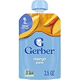 Gerber Baby Food Pouches, 2nd Foods for Babies, Mango, 3.5oz each (Pack of 12)