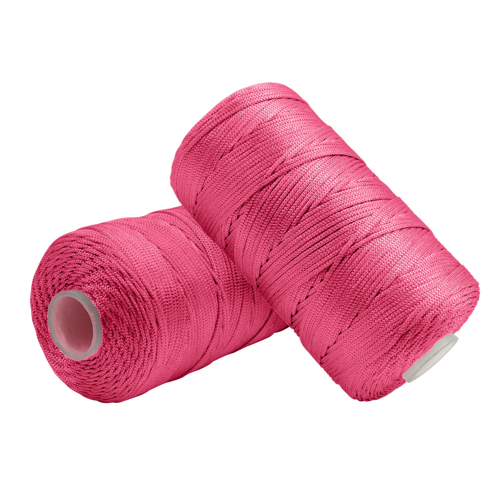 Uiopa Macrame Cord 1.5mm x 400m, Nylon Macrame Yarn for Crochet and Knitting, Rose Red Crochet Yarn for Wall Hangings, Dream Catchers, Jewelry Making, DIY Craft Project
