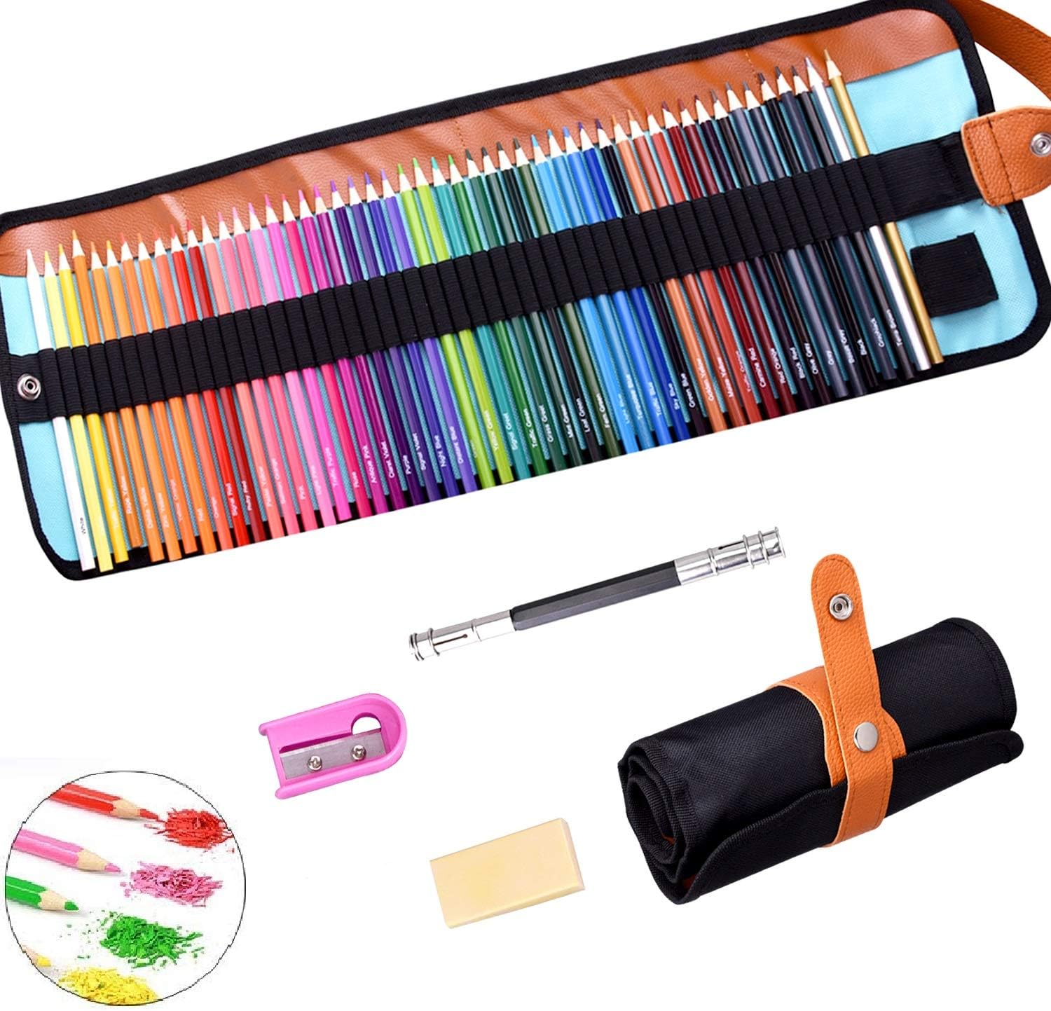 SUPRBIRD Crayons de Couleur Premium, 50 Pièces Crayons de Dessin