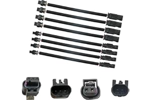 XINSAUTO 3PIN & 2PIN Harness Extension Kit 8PCS Camshaft Position Sensor Connector Plug Wiring Harness Compatible with Merced