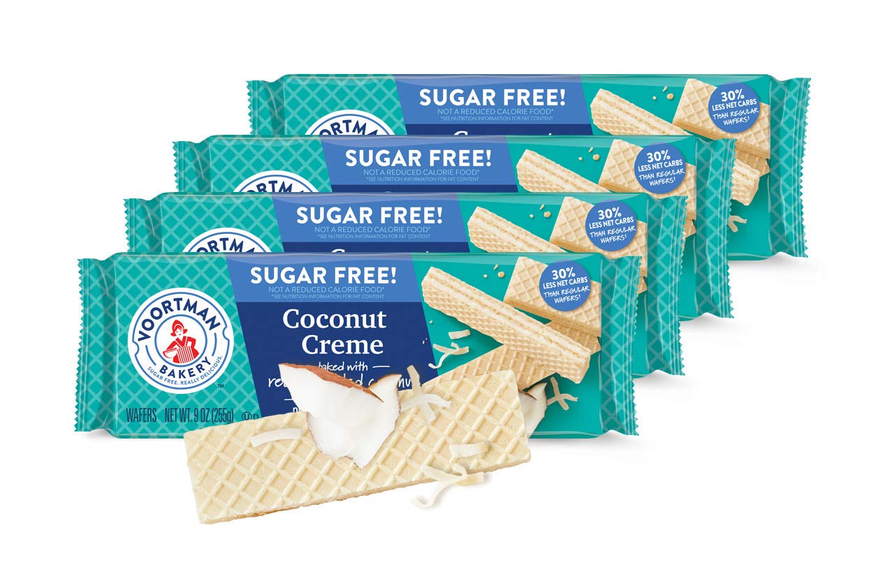 Voortman Coconut Creme Wafers Sugar Free 9 Oz Pack Of 4 Amazon Com Grocery Gourmet Food