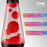 Lava Lamp 2317 Red Wax Clear Liquid Black Base Cap 14.5in Motion Lamp view 2