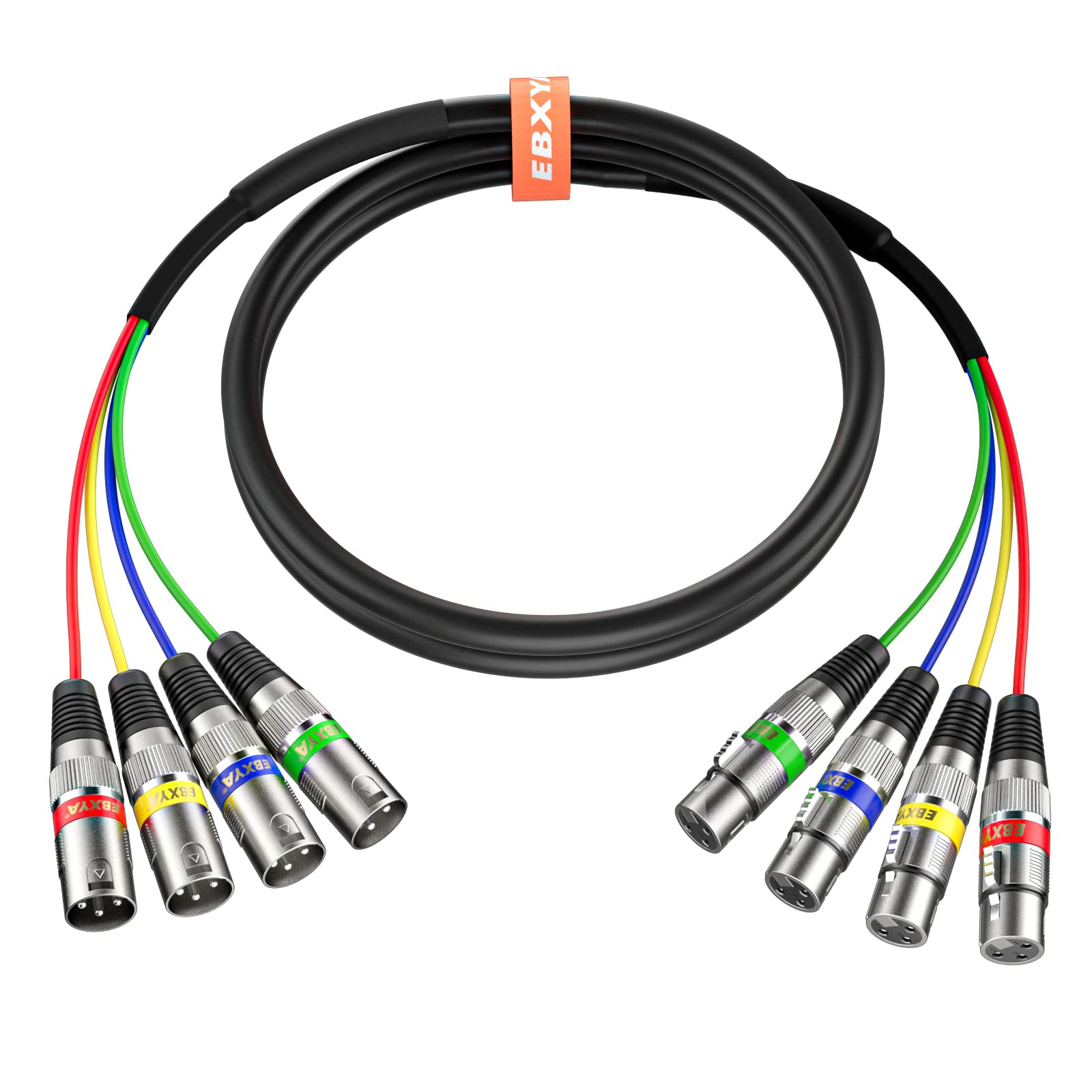 EBXYA 6ft 4 Channel Snake - Premium XLR Male to