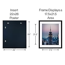 Frame Amo 22x26 Black Picture Frame with 17.5x21.5