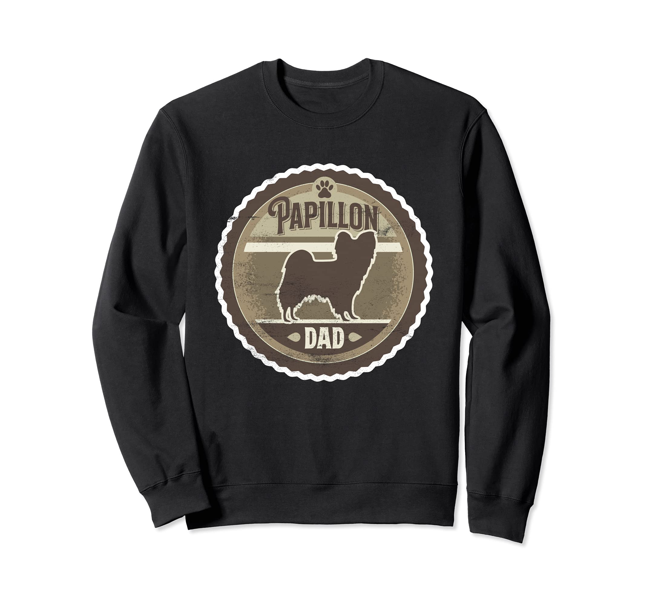 Papillon Dad - Papillon Dog Silhouette Sweatshirt