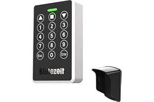 Blütezeit Wireless Keypad with IP54 Waterproof Cover for 433MHz Gate Openers, Secure PIN Code Access System, Compatible with Automatic Sliding & Swing Gate Operator Motors