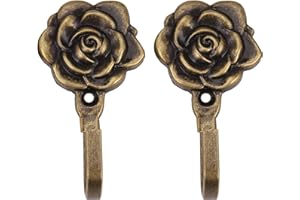 2Pcs Metal Flower Curtain Tie Back Tieback Holders Wall Hooks Decor Nice and Professional