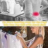 Vaktop Peg Bag for Washing Line with Hanger 37x21cm Clothespin Holder Linen view 5