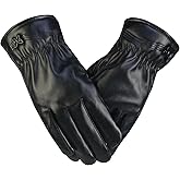 Long Keeper Winter Leather Gloves for Women Soft Warm Lined Touchscreen Texting Driving Gloves PU Leather Cold Weather Glove