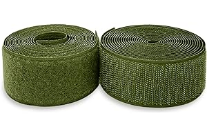 Sheriffdrink Olive Drab 1.5 Inch Width Sew On Hook and Loop Tape, 1 Yard Length, Ideal for Military Gear, Uniforms, DIY Projects