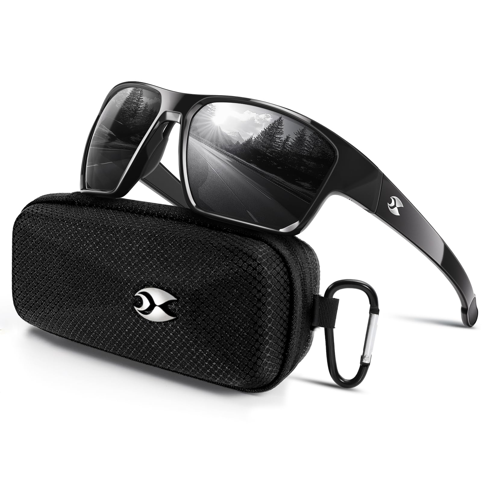 Photo 1 of suoso Sports Polarized Sunglasses for Men: TR90 UV400 Protection Sun Glasses Womens Wrap Around Goggles for Drving Fishing Black