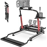 ARES WING Foldable Sim Racing Wheel Stand with Chair Fixing, Roomier Design | Formula and GT Racing Simulator Cockpit Compatible with Fanatec, Thrustmaster, Logitech, Moza, Simagic, Gaming Equipment