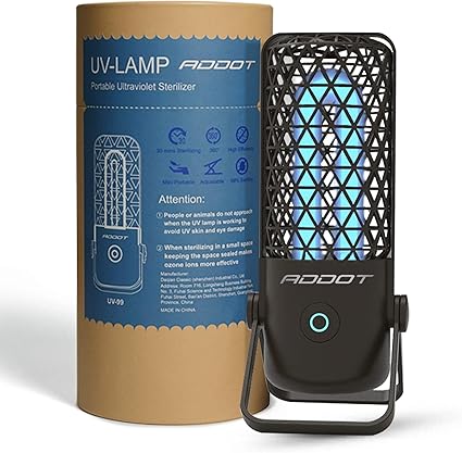 addot mini portatil uvc lampara desinfectante de luz uv ozono ultravioleta doble lampara germicida desinfectar para espacios pequenos hoteles