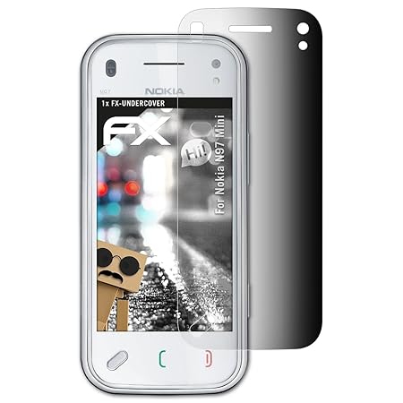 atFolix Blickschutzfilter für Nokia N97 Mini Blickschutzfolie, 4-Wege Sichtschutz FX Schutzfolie